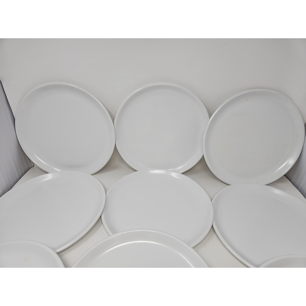 Vtg Rubbermaid White Plastic Plates Set Of 10 #3840 Melamine 10.25" CottageCore - Picture 2 of 15